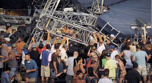 Indiana stage collapse