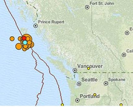 Earthquake in Canada